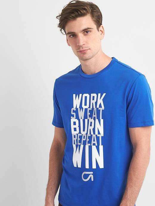 Gap Men Gapfit Graphic Tee - Bristol Blue