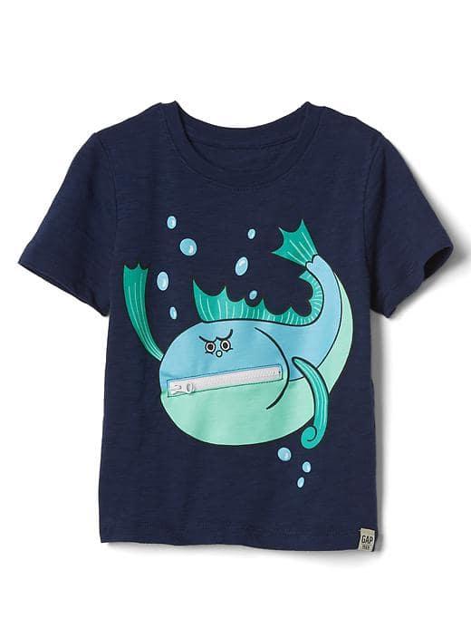 Gap Pop Up Graphic Tee - Elysian Blue