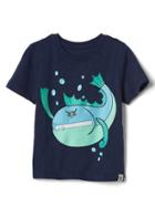 Gap Pop Up Graphic Tee - Elysian Blue