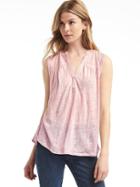 Gap Linen Split Neck Tank - New Powder