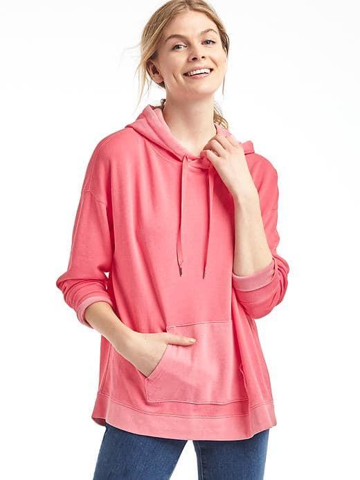 Gap Women French Terry Pullover Hoodie - Pink Kiss