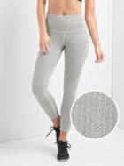 Gap Gfast High Rise Herringbone 7/8 Leggings - Grey Herringbone