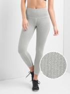 Gap Gfast High Rise Herringbone 7/8 Leggings - Grey Herringbone