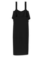 Gap Women Softspun Ruffle Midi Dress - True Black