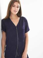 Gap Women Dreamwell Satin Sleep Top - Blue Floral