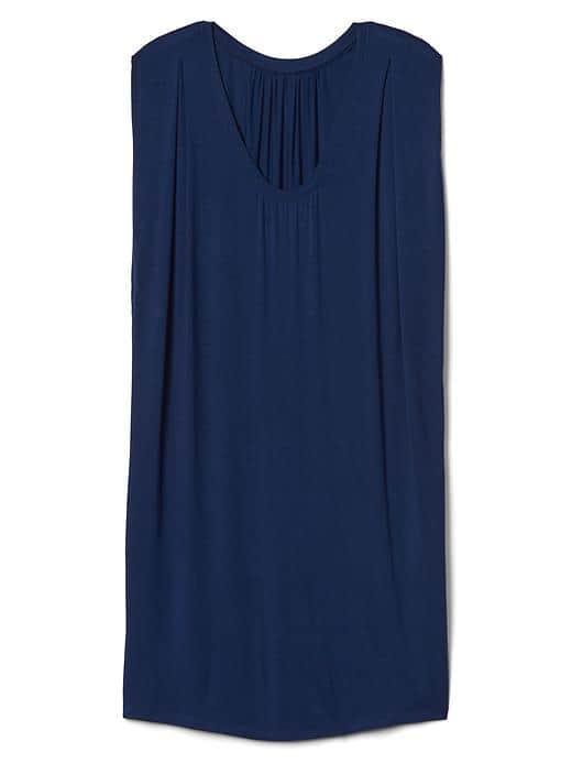 Gap Women Drapey Sleeveless Scoop Neck Dress - Pangea Blue