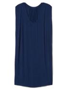 Gap Women Drapey Sleeveless Scoop Neck Dress - Pangea Blue