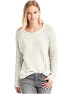 Gap Women Soft Textured Pullover Sweater - Light Heather