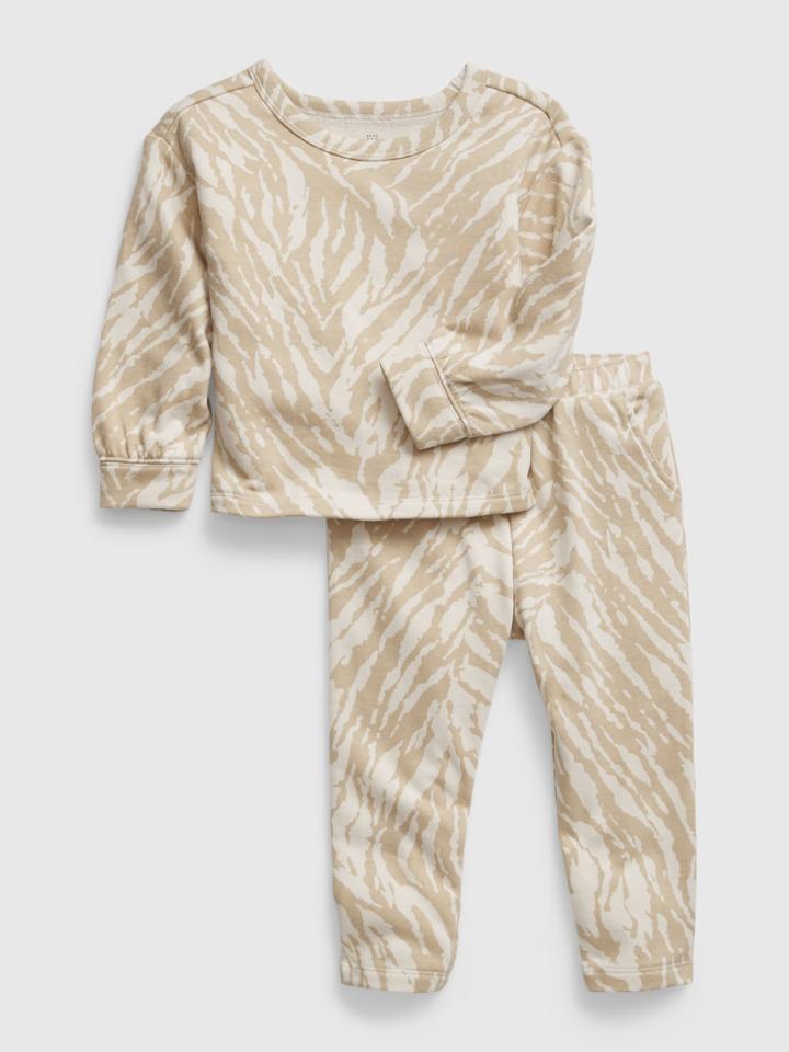 Toddler Animal Print Two-piece Sweat Set