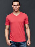 Gap Men Essential Short Sleeve V Neck T Shirt - Weathered Red