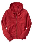 Gap Lived In Zip Hoodie - Faded Red