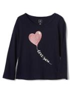 Gap Graphic Long Sleeve Tee - Placement Heart