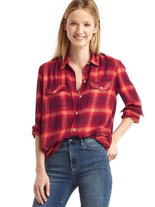 Gap Women X Pendleton Boyfriend Shirt - Red Plaid