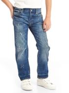 Gap Stretch Painter Straight Jeans - Medium Wash