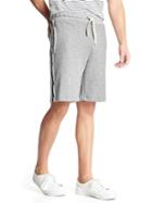 Gap Men French Terry Side Stripe Shorts - Grey Heather