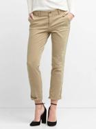 Gap Paint Splatter Girlfriend Chinos - Iconic Khaki