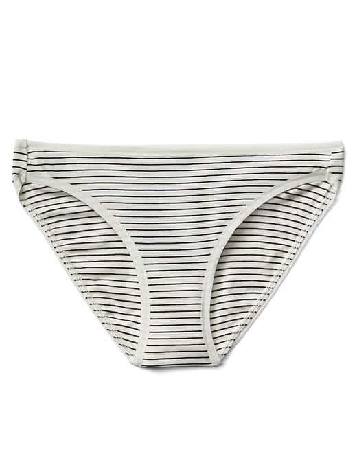 Gap Women Low Rise Bikini - Pencil Stripe Milk