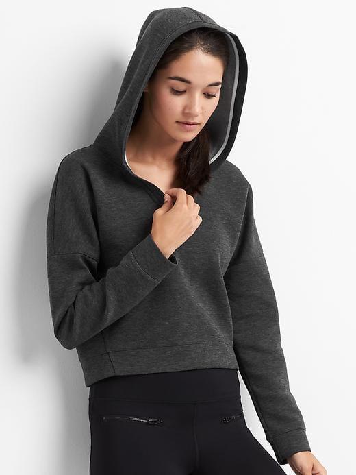 Gap Gapfit Crop Hoodie - Charcoal