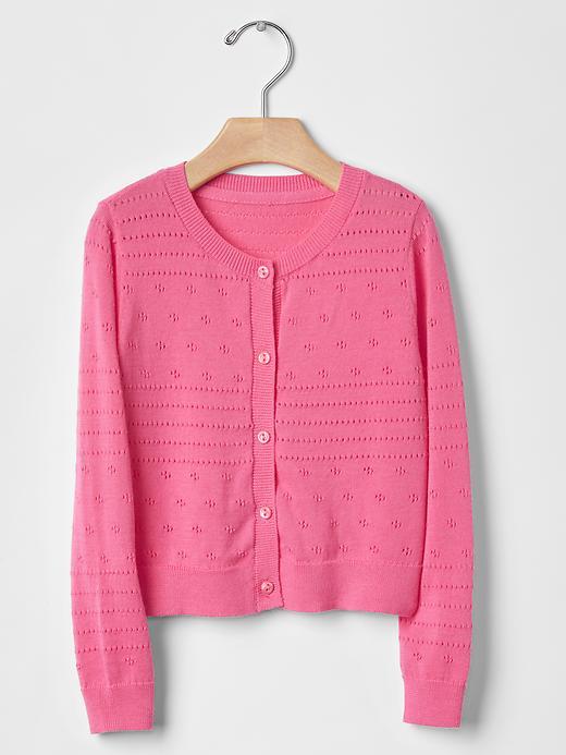 Gap Pointelle Button Cardigan - Devi Pink