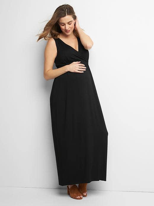 Gap Women Crossover Maxi Dress - True Black