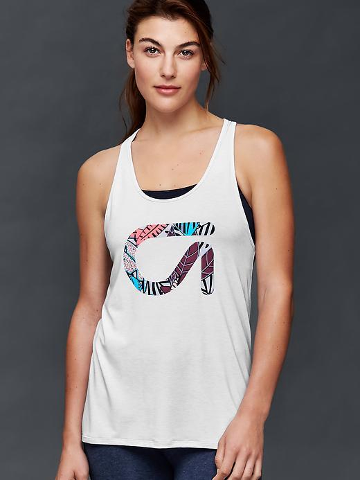 Gap Women Gapfit Breathe Logo Racerback Tank - Gray Matter