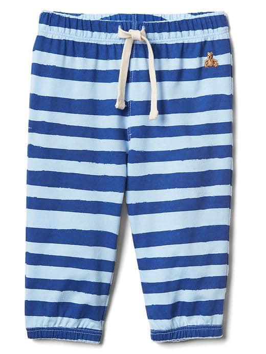 Gap Stripe Jersey Pants - Cerulean Blue