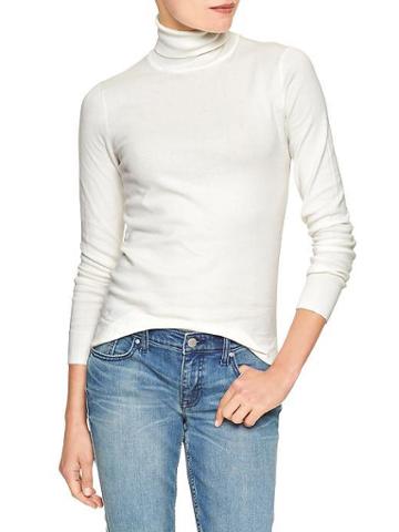Gap Women Factory Turtleneck Sweater - Off White