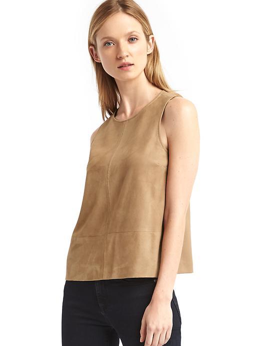 Gap Women Suede Tank - Camel Suede