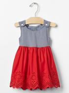 Gap Open Back Eyelet Dress - Holly Berry