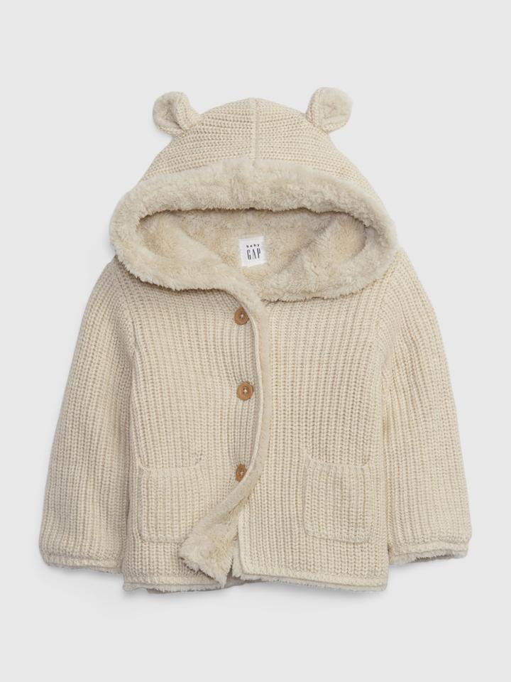 Baby Sherpa-lined Bear Sweater