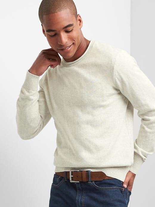 Gap Men Roll Neck Sweater - Light Grey