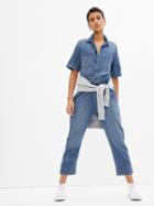 Denim Jumpsuit With Washwell