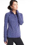 Gap Women Spacedye Half Zip Pullover - Purple Multi