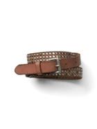 Gap Women Nailhead Stud Leather Belt - Natural