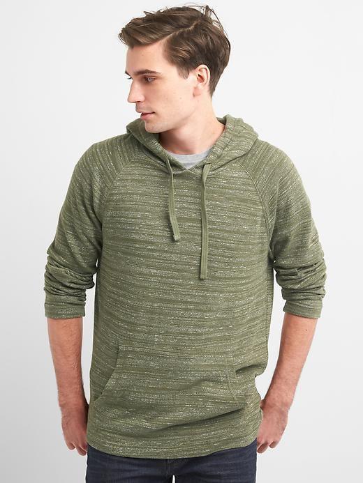 Gap Men Softspun Raglan Hoodie - Black Moss
