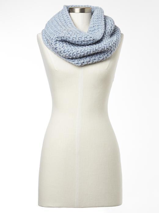 Gap Women Zig Zag Cowl Scarf - Light Blue Heather B81