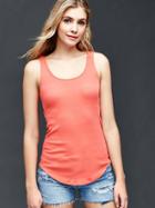 Gap Ribbed Tank - Neon Coral