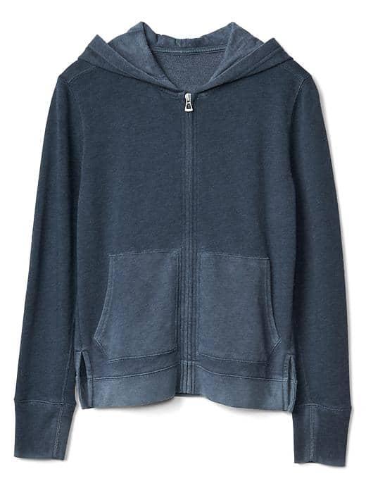 Gap Women Essential Zip Hoodie - Military Blue