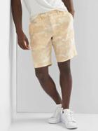Gap Men Linen Cotton Utility Shorts - Khaki Camo