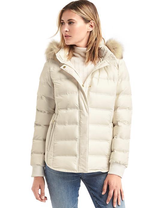 Gap Coldcontrol Lite Metallic Ski Puffer Jacket - Snow Cap