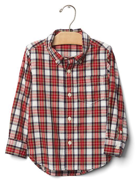 Gap Plaid Button Down Poplin Shirt - New Off White