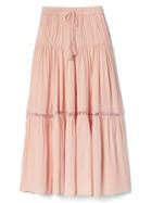 Gap Women Tiered Maxi Skirt - Murmur Pink
