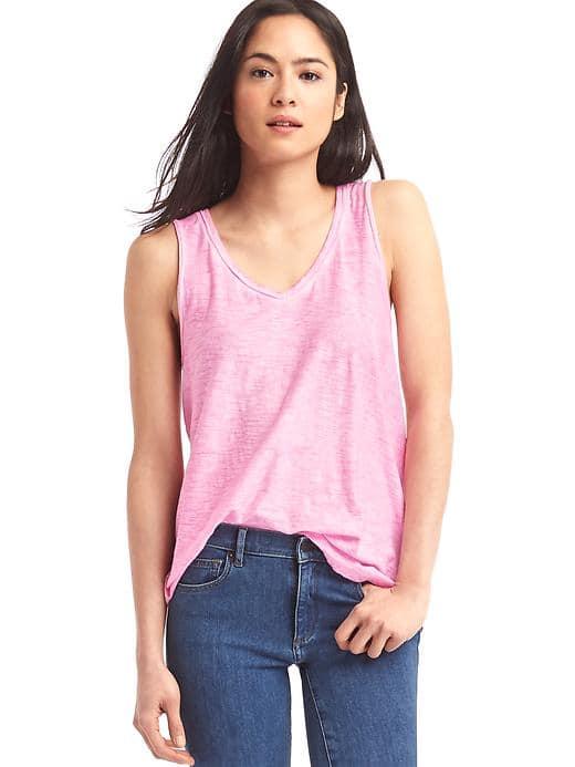 Gap Women V Back Tank - Purple Hydrangea