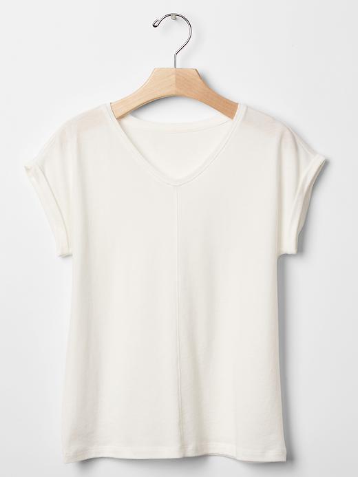 Gap Seam V Neck Tee - New Off White
