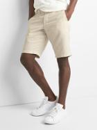 Gap Men Cotton Linen Oxford Shorts 12 - New Stone