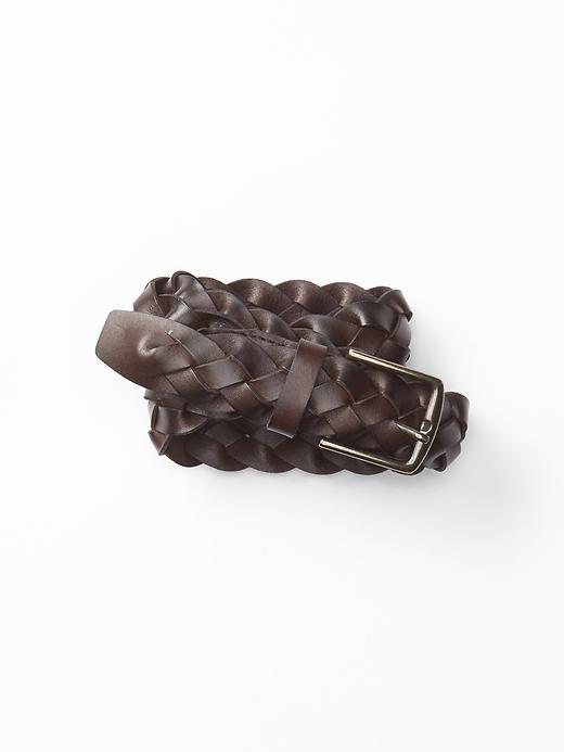 Gap Men Braided Leather Belt - Brown