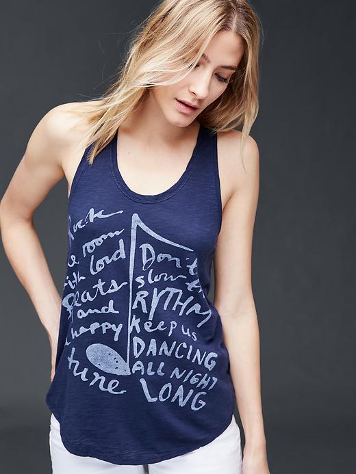 Gap Concert Graphic Tank - True Indigo