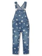 Gap 1969 Starry Denim Overalls - White Star