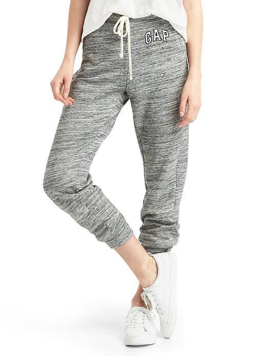 Gap Women French Terry Logo Joggers - Grey Marl