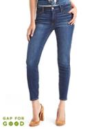 Gap Women Washwell Mid Rise True Skinny Ankle Jeans - Darkest Indigo
